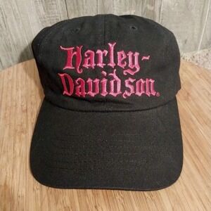 Harley-Davidson Hat Cotton Red Script Cap 99750-11VM NWOT Adjustable Buckle USA